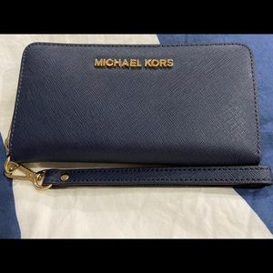 Michael Kors Navy Blue Wallet/Wristlet